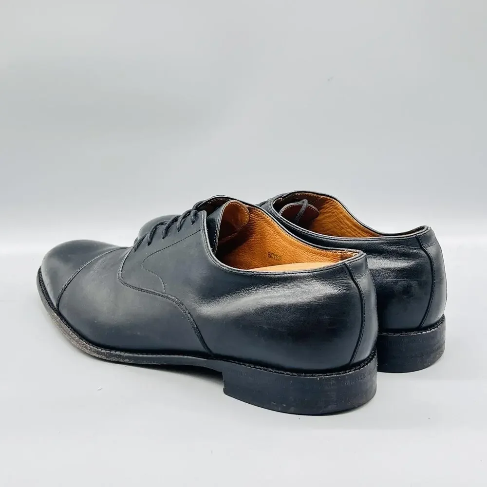 Beckett Simonon Shoes Mens 14 Black Leather Cap Toe Lace Up Oxford Dress Formal